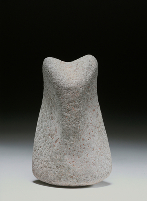 Sculpture of a bone of an ox, grey stone (stone)
