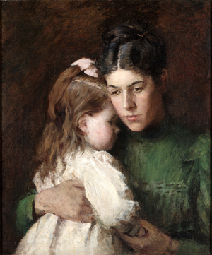 Mother and Daughter, c.1885 (oil on canvas)