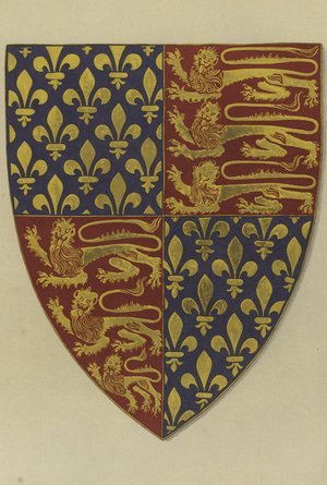 Arms of King Edward III, from his tomb in Westminster Abbey Church (chromolitho)