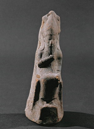 Deity on a throne …