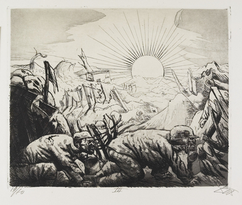 Essenholer bei Pilkem (Food Reconnoiterer near Pilkem), plate 43 from Der Krieg (The War), 1924