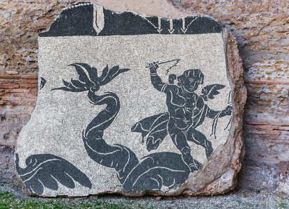Mosaic at the Baths of Caracalla, Rome, Italy (photo)