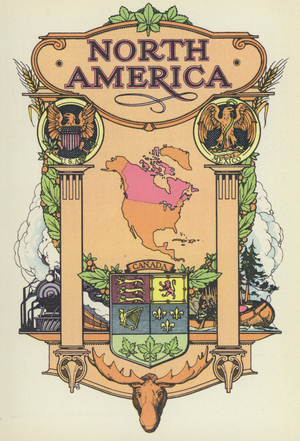 North America (colour litho)
