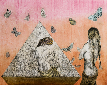 Between sleep and dream, 2016 (etching)