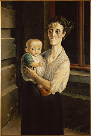 Woman with child (oil on canvas)