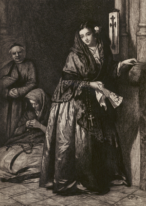 Holy Water, etched by G W Rhead, after J Phillips (litho)