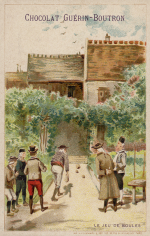 Game of boules (chromolitho)