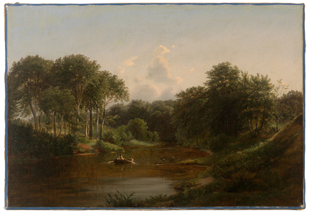 On the Schuylkill, 19th century (oil on canvas)
