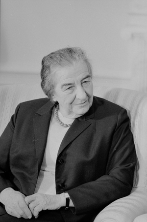 Golda Meir, 1973 (b/w photo)