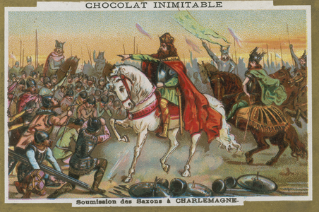 Submission of the Saxons to Charlemagne (chromolitho)