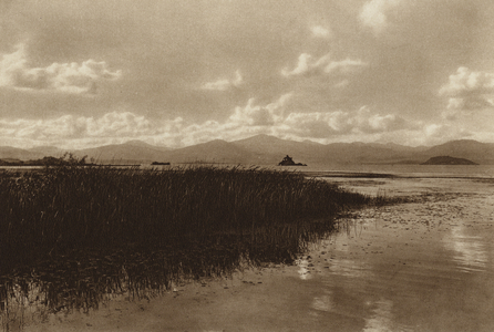 Mexico: Laguna de Patzcuaro (b/w photo)