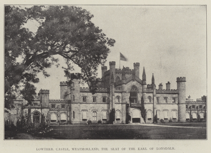 Lowther Castle, Westmorland, the Seat of the Earl of Lonsdale (b/w photo)