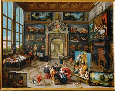 Gallery of a collector (painting on wood)