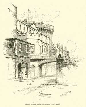 Dublin Castle, from the Lower Castle Yard (engraving)