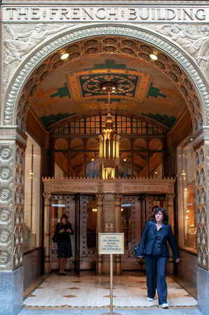 Entrance of The Fred F. French Building, Fifth Avenue, New York City, United States of America (photo)