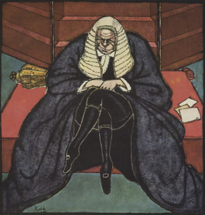 Richard Haldane, 1st Viscount Haldane, Scottish politician, lawyer and philosopher (colour litho)