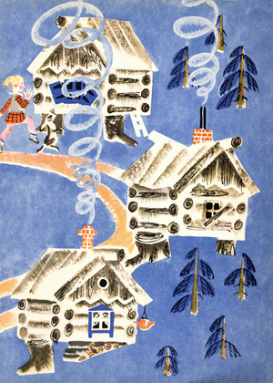 Cottages in the Forest, 1969 (litho)