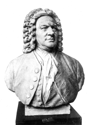 Johann Sebastian Bach (b/w photo)