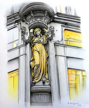 Gracious Burden, 2016 (pencil, ink on paper)