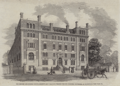 The British and Foreign School Society's New Training College for One Hundred Mistresses at Stockwell (engraving)