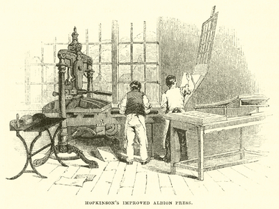 Hopkinson's Improved Albion Press (engraving)
