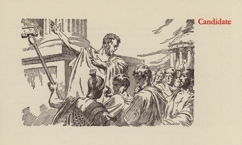 Picturesque Word Origins: Candidate (litho)