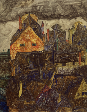The Old City I (Dead City V), 1912 (oil on wood)