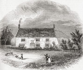 Woolsthorpe Manor, Woolsthorpe-by-Colsterworth, Lincolnshire, England, from Old England: A Pictorial Museum, pub. 1847