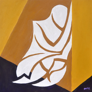 (isn't this where....) Study for Figure Against The Wall, 2015 (oil on canvas)