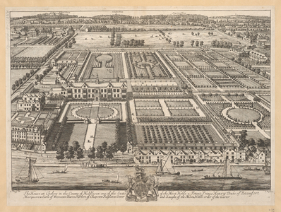 A View of the House of Chelsey, one of the seats of the Duke of Beaufort (engraving)