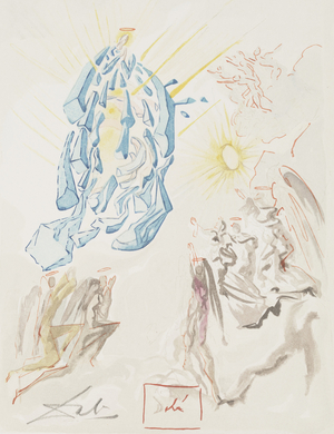 Canto 93 - Dante Recovers His Sight, c.1960 (woodcut)