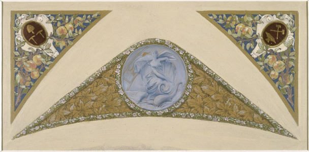 Sketch for the Festival Staircase at Paris City Hall: Poisson, between 1888 and 1898 (oil)