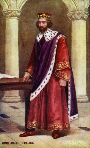 King John (colour litho)