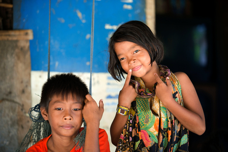 Portrait of two children, Andaman Island, Thailand (photo)
