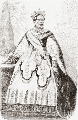 Rasoherina, aka Rasoherina-Manjaka.  Queen of Madagascar, from L'Univers Illustre pub. 1867
