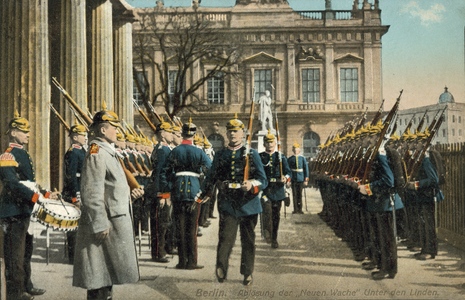 Changing of the guard on Unter den Linden, Berlin, Germany (colour photo)