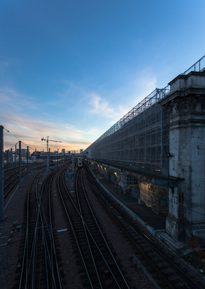 Bordeaux train station at dusk, 2015 (photo)
