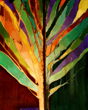 Cold Burning Bush (acrylic painting)