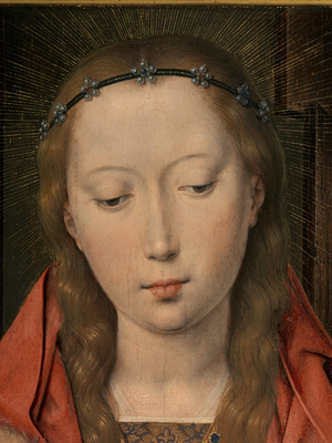 Detail of the Diptych of Maarten van Nieuwenhove, 1487 (oil on panel)