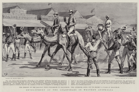 Development of the Goldfields in Western Australia (litho)