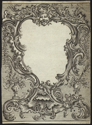 Rococo design for a frame (engraving)