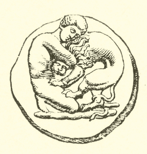 Heracles and the Nemean Lion (engraving)