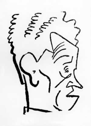 Lucien Romain Rebatet (1903-1972) French writer, journalist, drawing