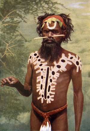 Australia: The medicine man & his magic markings (colour photo)