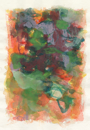 Abstract composition, Play series, 2021 (watercolour, gouache & charcoal on watercolour paper)