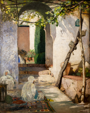 Moroccan courtyard, before 1880 (Oil on canvas)