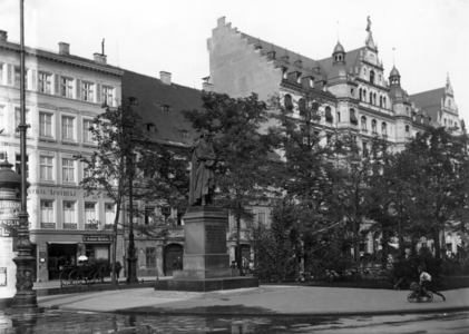 Promenadeplatz in Munich (b/w photo)