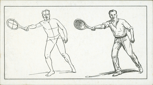 How to sketch: Figure playing tennis (litho)
