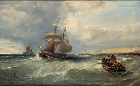 Brigantine off Yarmouth, 1822 (oil on canvas)
