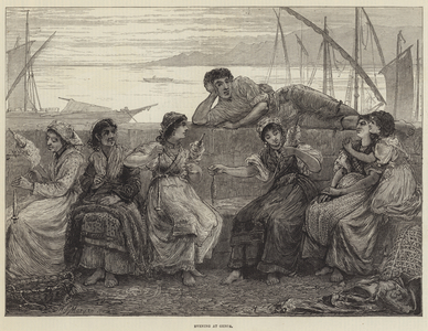 Evening at Genoa (engraving)